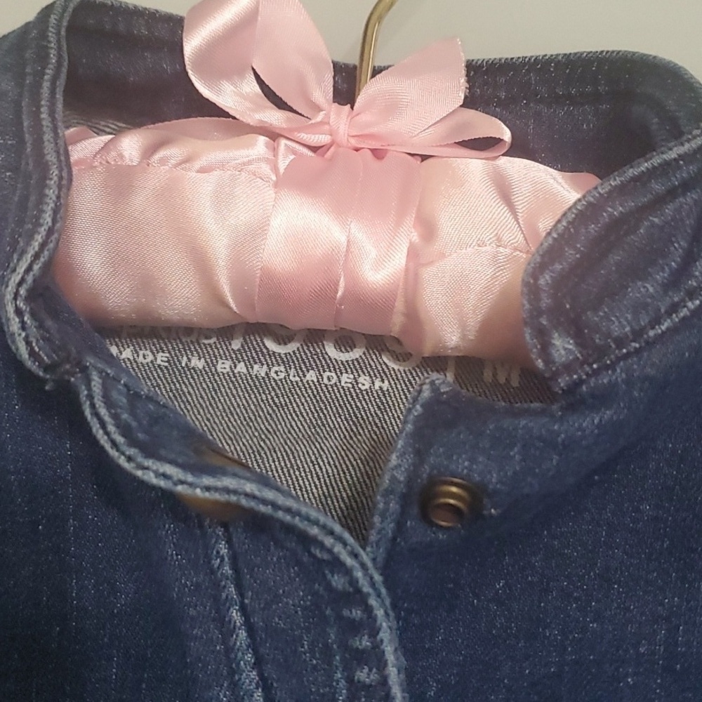 Gap Riding Jacket Kids Girls Size Medium M BLUE DENIM Ride Riding - Picture 10 of 14
